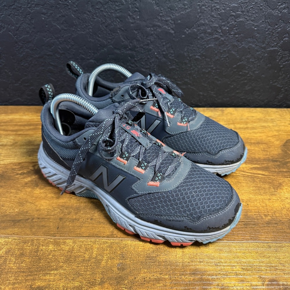 New‎ Balance 510v5 WT510LK5 Gray Coral Mesh Trail Running Shoes Womens Size 9